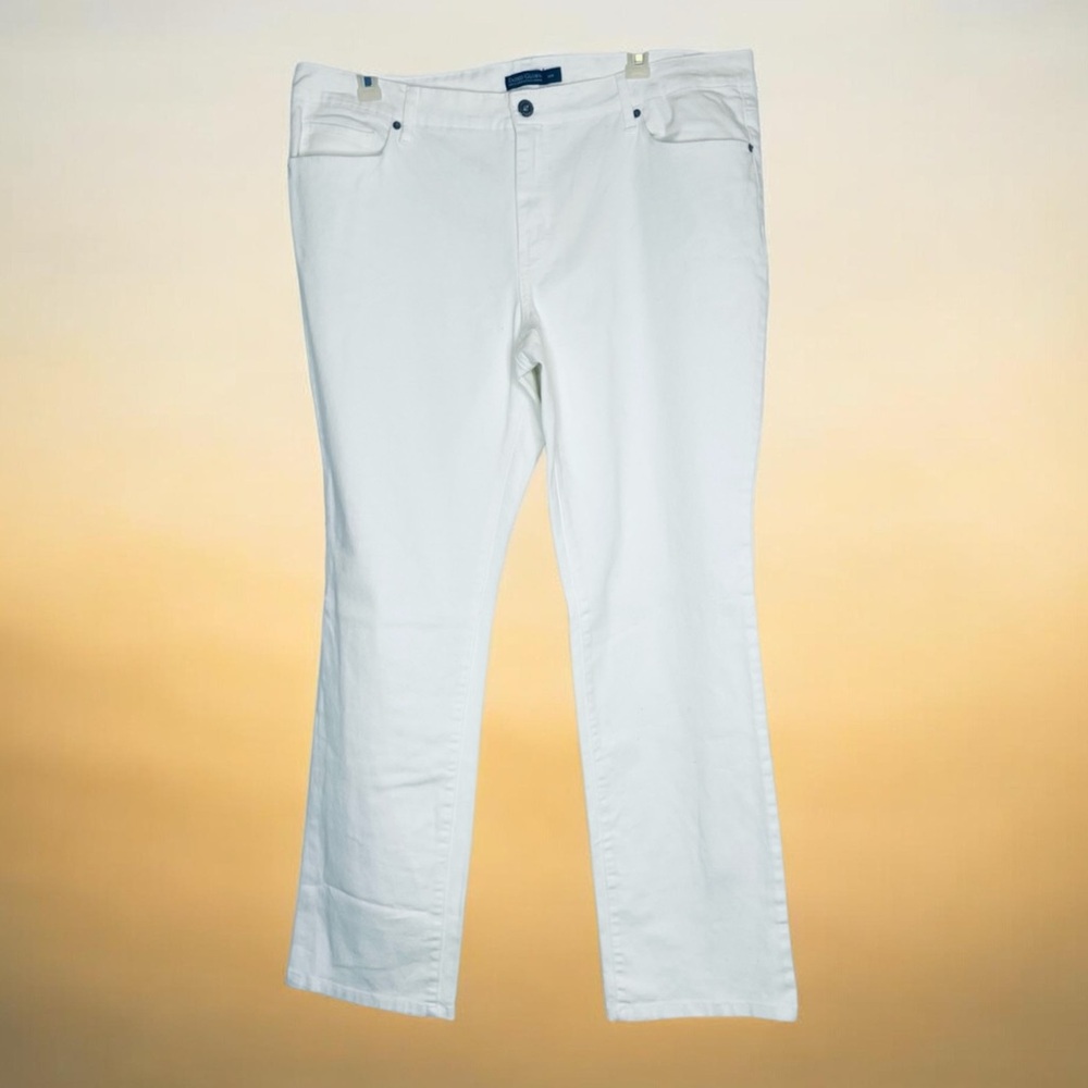 Faded Glory Plus Size Classic White Denim Jeans Size 22W